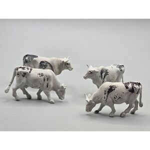 Lot Of 4 Vintage Hong Kong Cow Farm Animals